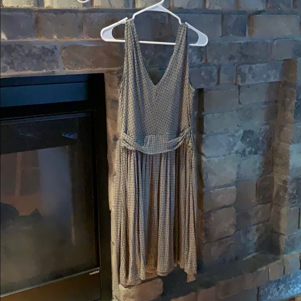 Gray and black dress